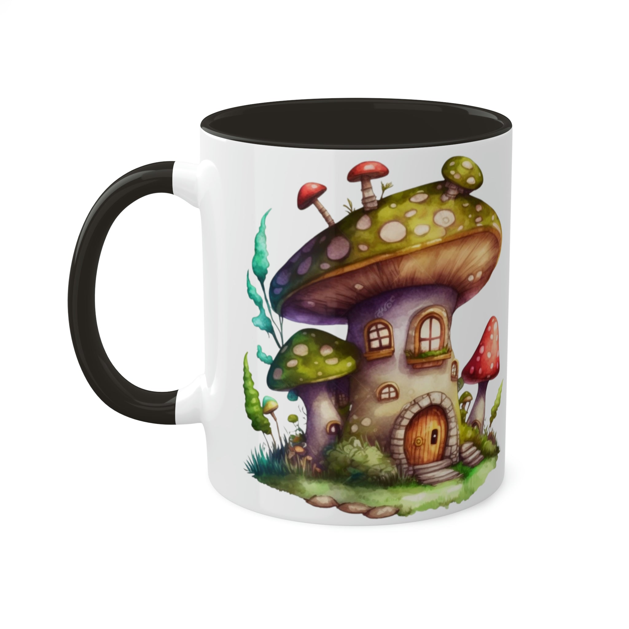 3D Mushroom Print Mug, Unique and Whimsical Mug Design Accent Coffee Mug,  11oz