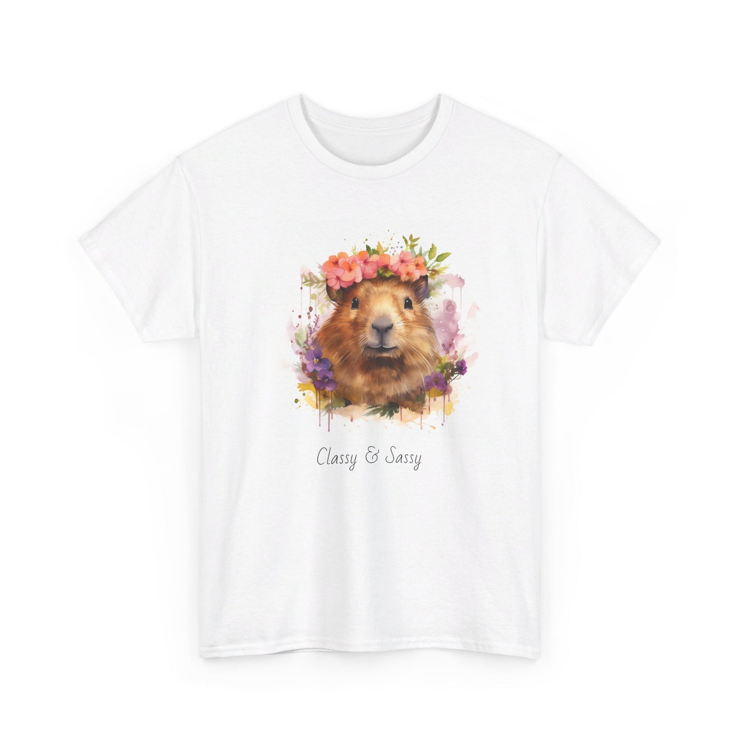 Capybara Tee Cute Capybara Heavy Cotton Tee