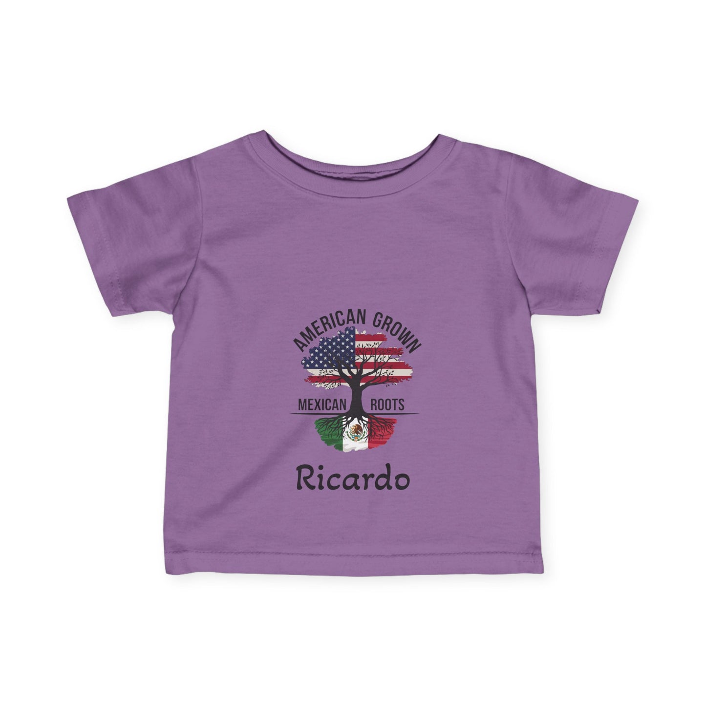 American Grown Mexican Roots Infant Tee - Personalized Baby T-Shirt