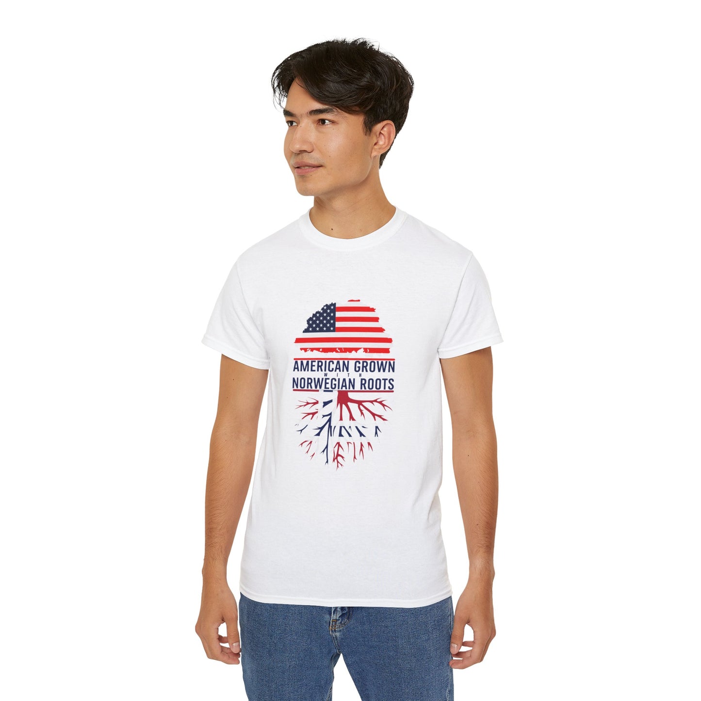 American Roots Unisex Ultra Cotton Tee - Celebrate Heritage & Patriotism Tee