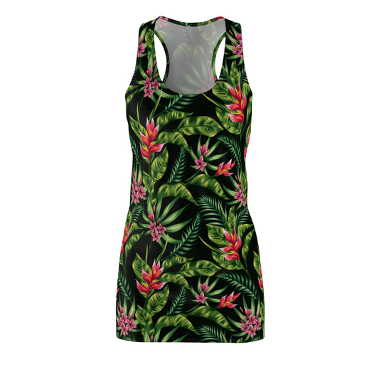 Women's Tropical Green Racerback Dress