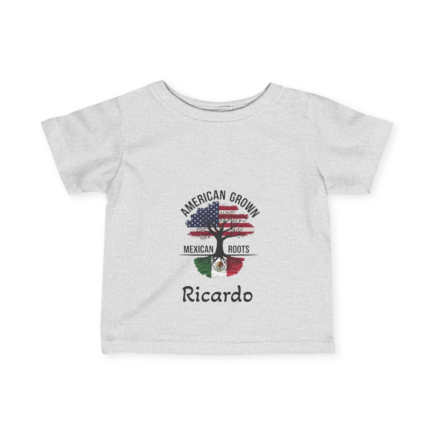 American Grown Mexican Roots Infant Tee - Personalized Baby T-Shirt