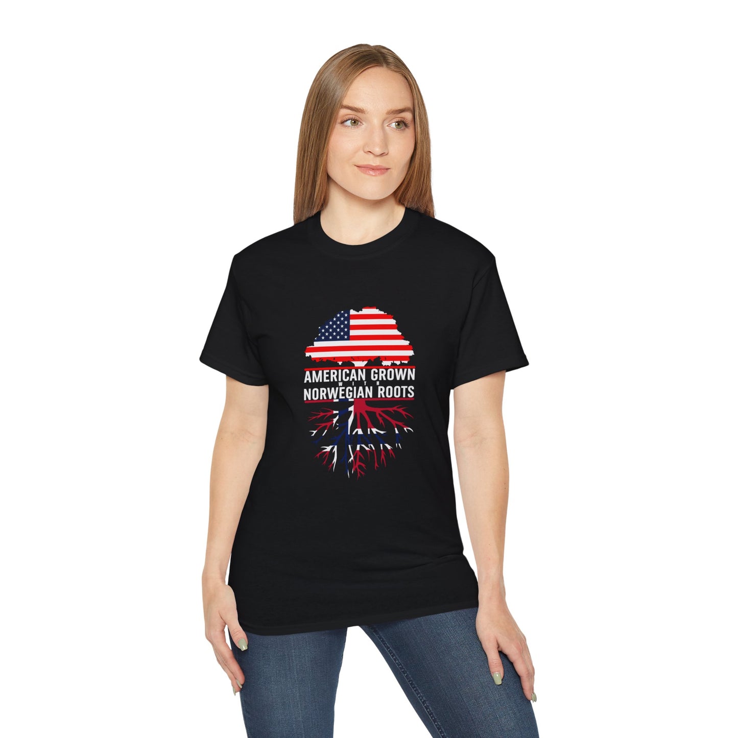 American Roots Unisex Norwegian Ultra Cotton Tee - Celebrate Heritage & Patriotism