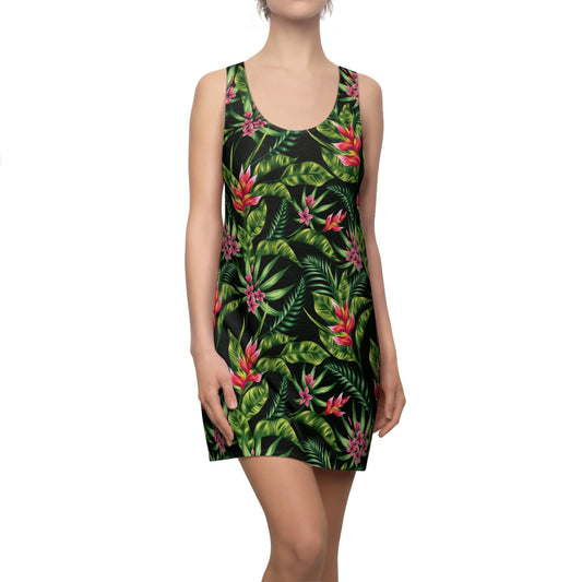 Women's Tropical Green Racerback Dress