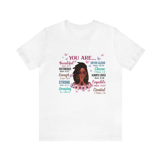 You Are Black Girl, Bible Verses Jersey Short Sleeve Tee