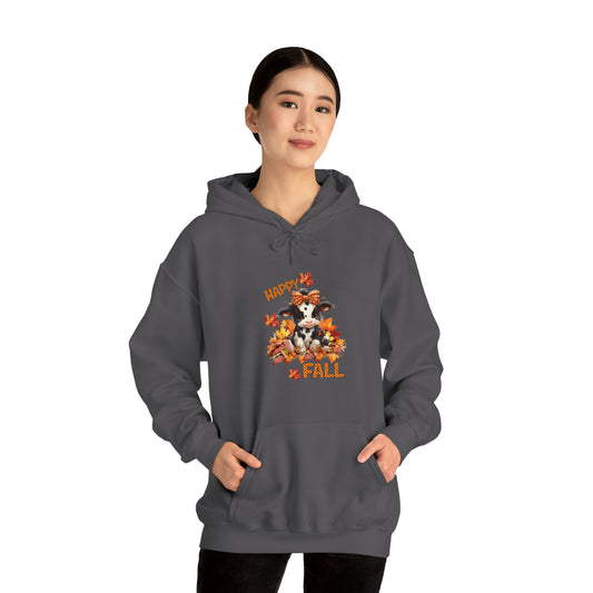 Happy Fall Cute Calf Fall Fashion Hooded Sweatshirt