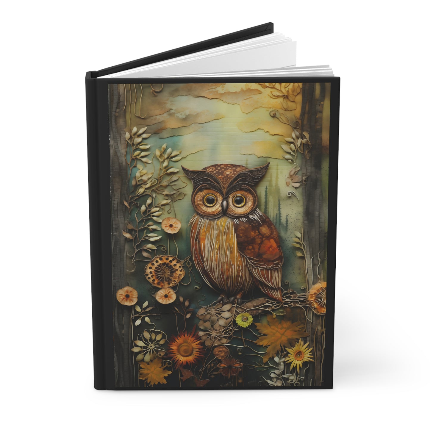 Steampunk Owl Hardcover Journal Matte