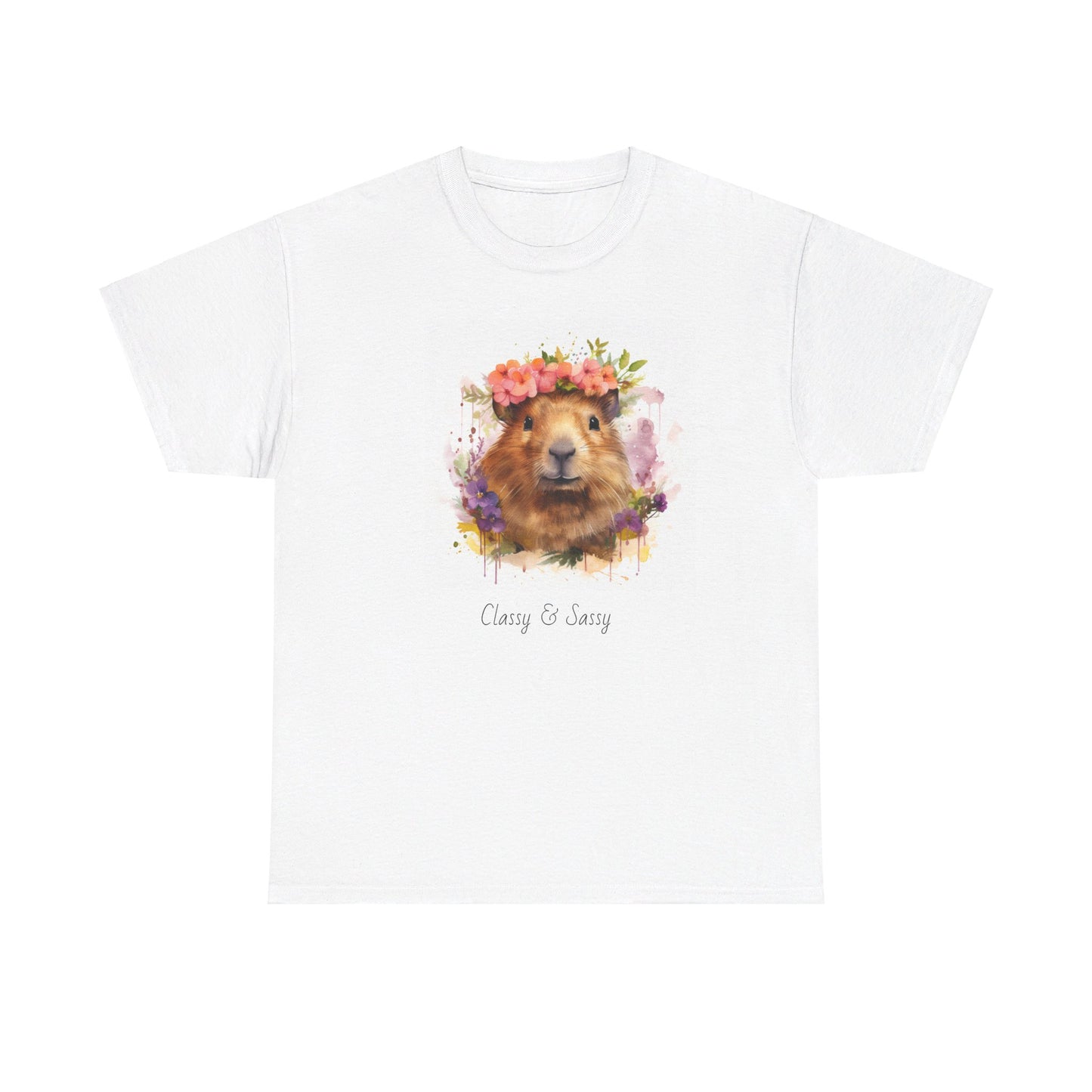 Capybara Tee Cute Capybara Heavy Cotton Tee