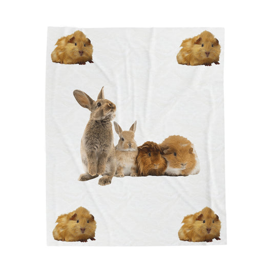 Plush Blanket Rabbit Guinea Pig bed cover