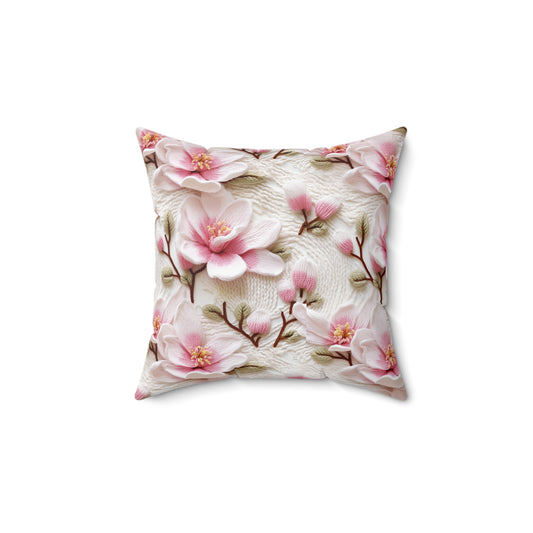 Dogwood Flowers Spun Polyester Square Pillow