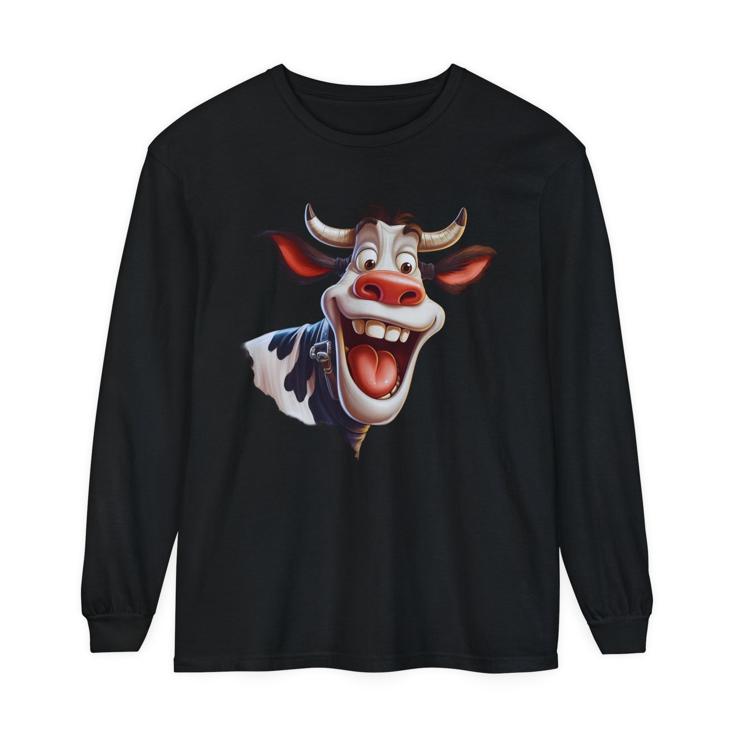 Happy Cow Unisex Graphic Long Sleeve T-Shirt