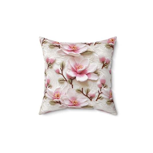 Dogwood Flowers Spun Polyester Square Pillow