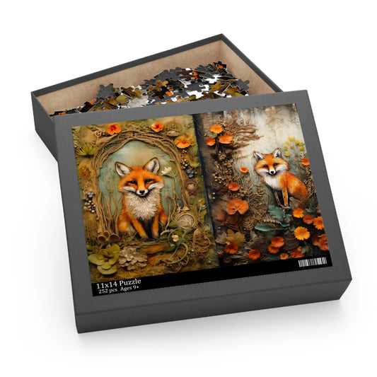 Double Puzzle Double Fox Puzzle (120, 252, 500-Piece)