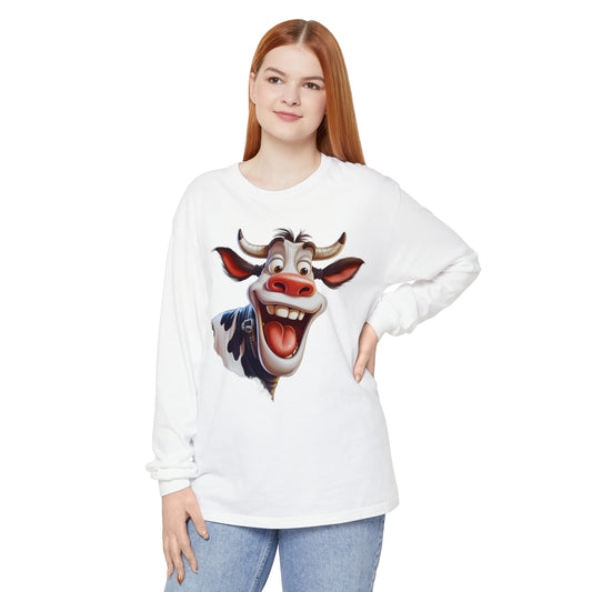 Happy Cow Unisex Graphic Long Sleeve T-Shirt