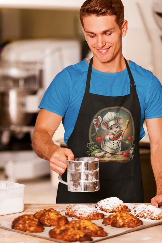 Cute Mouse Chef Apron Personalization Available