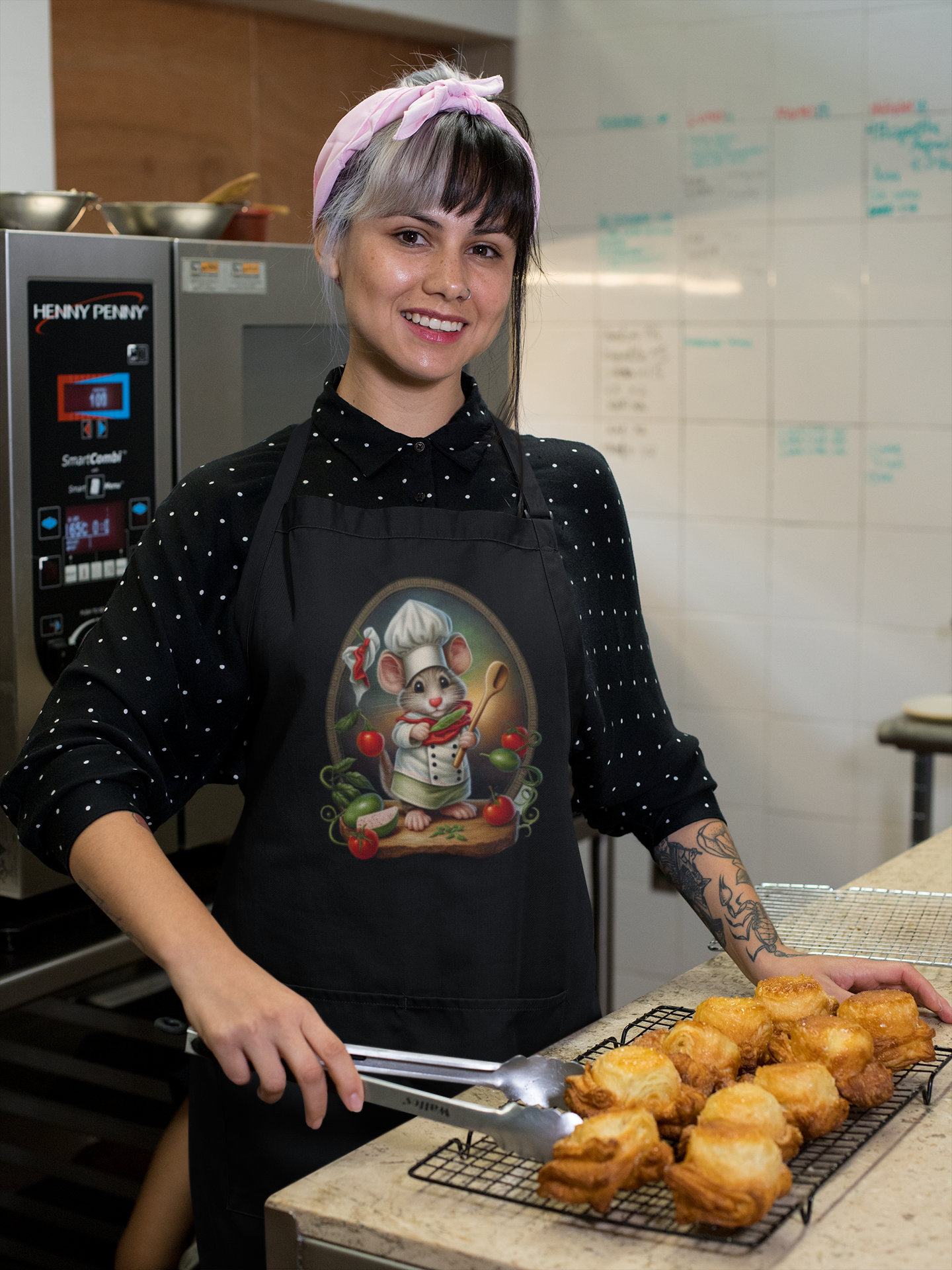 Cute Mouse Chef Apron Personalization Available