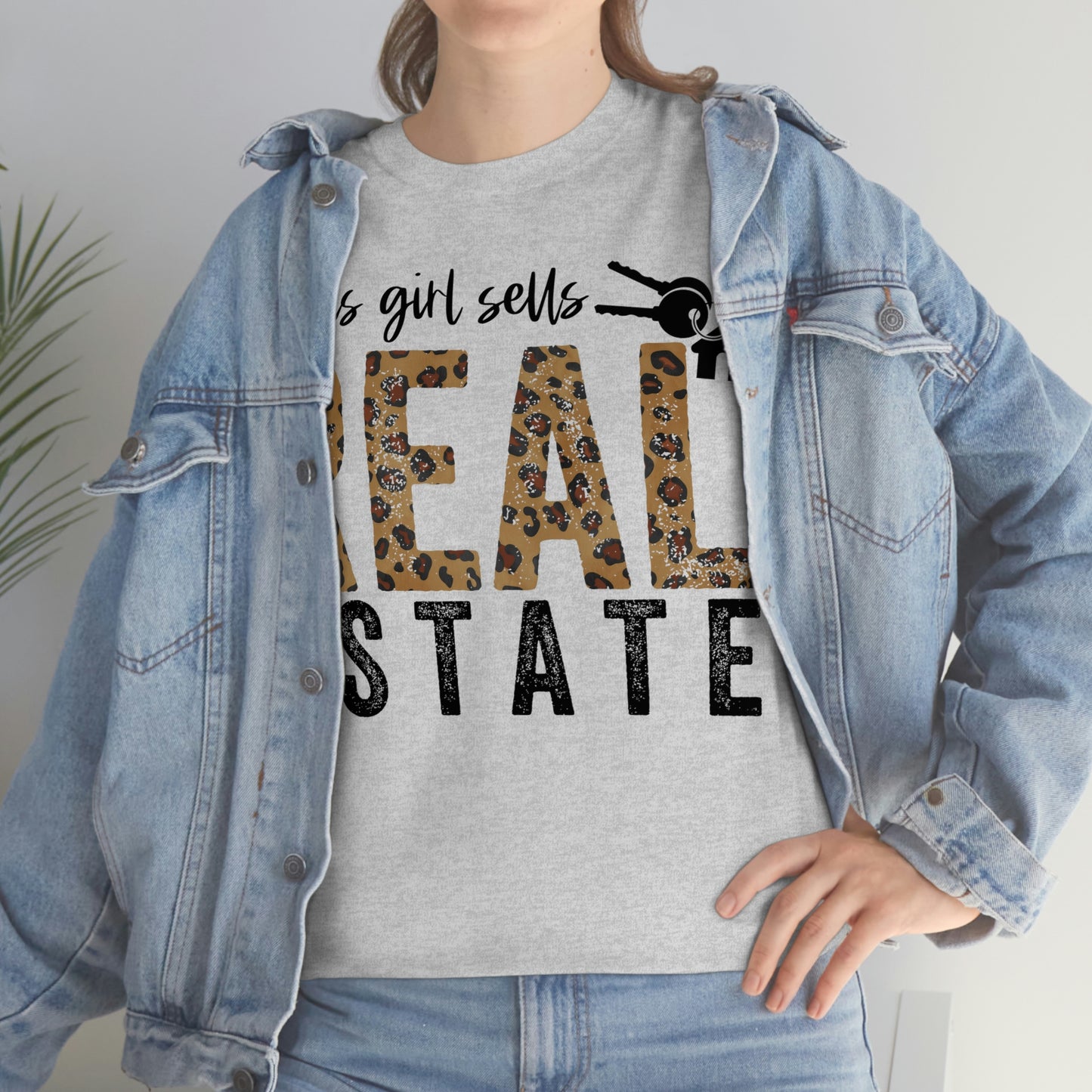 Women's Tee This Girl Sells Real Estate Heavy Cotton Tee