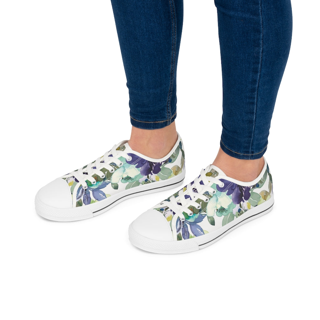 Women's Low Top Floral Sneakers