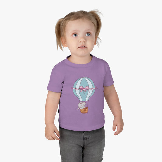 Toddler Tee Elephant in a Hot Air Balloon Tee