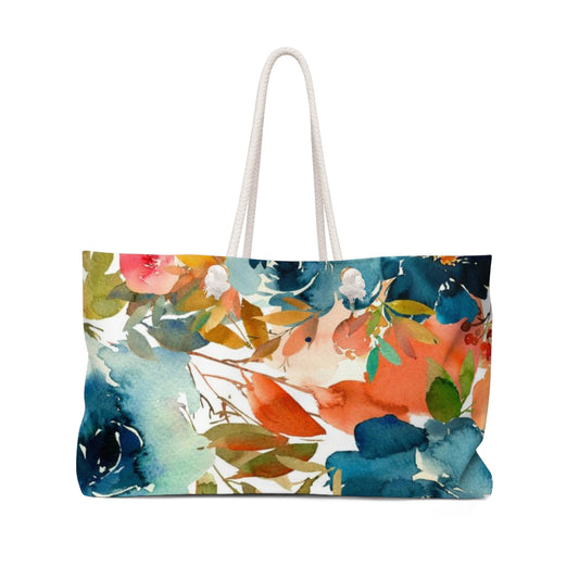 Overnight Bag Summer Flowers Shopping  Beach Bag